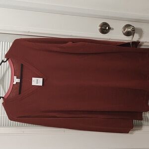 J.jill large NWT Long sleeve Garnet light weight sweater